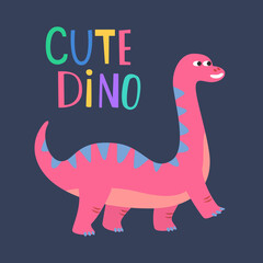 Cartoon dinosaur with 