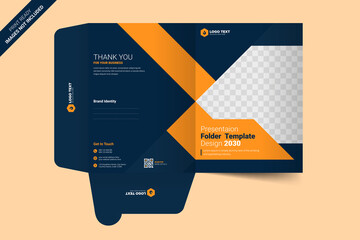 	
Presentation folder template design, Folder design, cover for catalog, brochures - obrazy, fototapety, plakaty