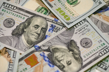 Cash of hundred dollar bills.