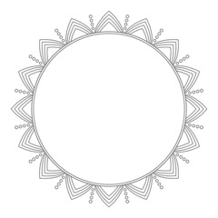 Round decorative frame, vector illustration