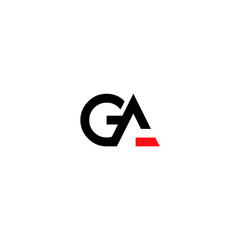 GA AG letter logo vector design - obrazy, fototapety, plakaty
