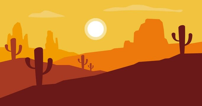 mountain rck hill western landscape background animation