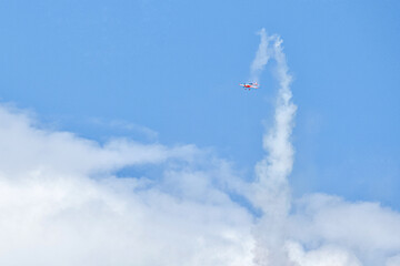 Plane in the sky in Russia
