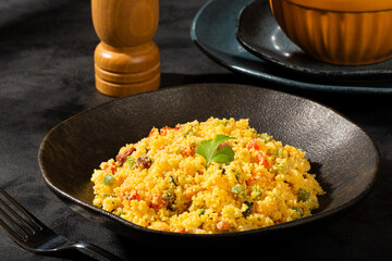 Cuscuz. Typical food from northeastern Brazil.