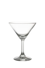 Empty martini glass isolated on a white background, Suitable for creative graphic design