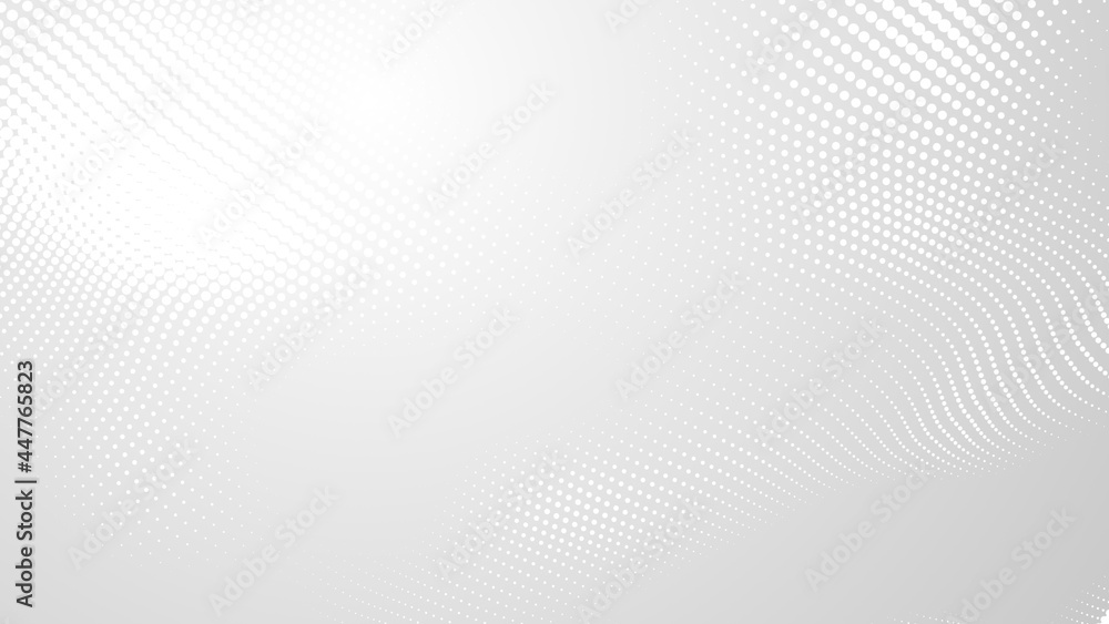 Poster dot white gray wave light technology texture background. abstract big data digital concept. 3d rende