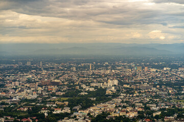 ,Tourist landmarks
doi Suthep viewpoint, Chiang Mai, Thailand, Asia region after sunset,
from the city scape.