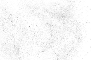 Distressed black texture. Dark grainy texture on white background. Dust overlay textured. Grain noise particles. Rusted white effect. Grunge design elements. Vector illustration, EPS 10.