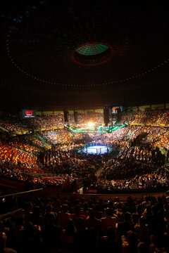 S&atilde;o Paulo, S&atilde;o Paulo, Brazil, October 28, 2017. UFC Fight Night: Brunson vs. Machida. Octagon, stadium gym