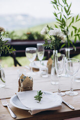 Boho wedding table for a newlywed banquet.