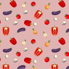 vector pattern illustration background food healthy fresh wallpaper vegetarian graphic design organic fabric diet summer onion  potato cooking pepper vitamin tomato menu red kitchen salad restaurant 