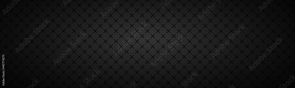 Canvas Prints black abstract header. vector metal pattern. simply mosaic banner with evenly stacked crosses