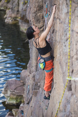 girl rock climber