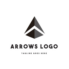 letter A initials logo is combined with a modern and professional arrow logo