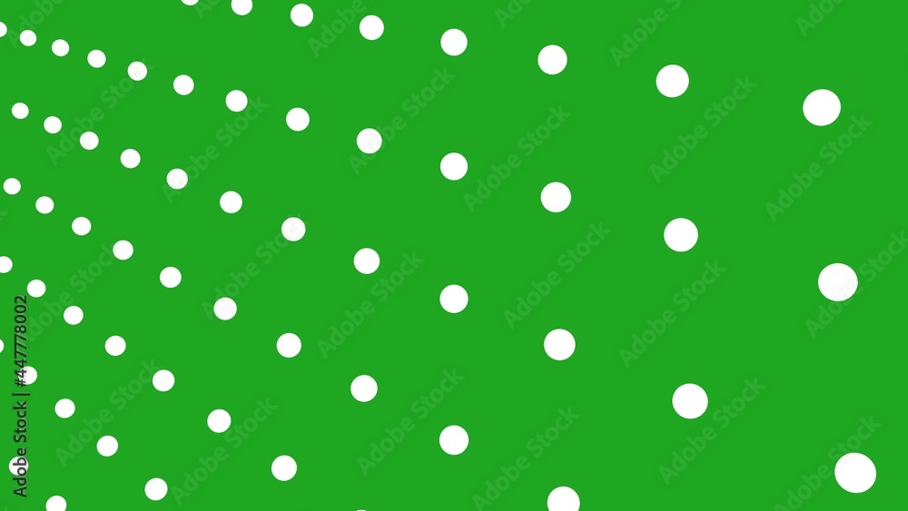 Poster white circles on a green background. background or desktop wallpaper. rendering an image.