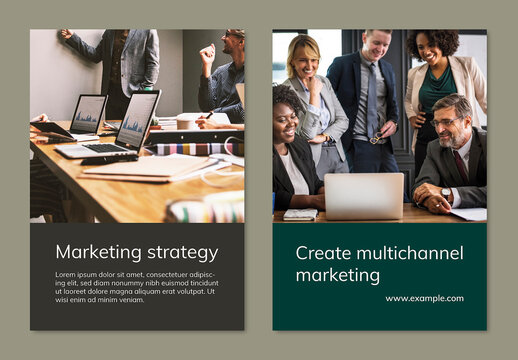 Digital Marketing Team Poster Layouts