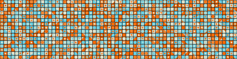 Abstract Geometric Pattern generative computational art illustration