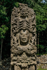 Fototapeta na wymiar Copan Mayan Ruins Statue