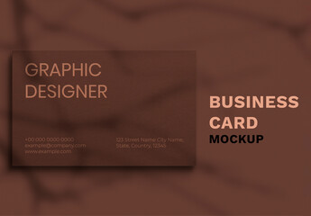 Business Card Mockup in Brown Tone