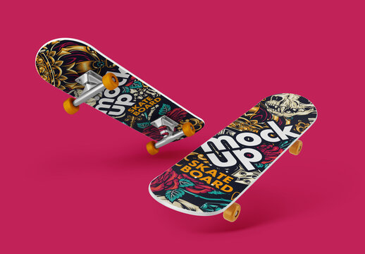 Skateboard Mockup for Creative Design and Branding Projects
