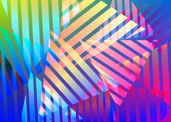 Fototapeta premium Abstract background with colorful triangles