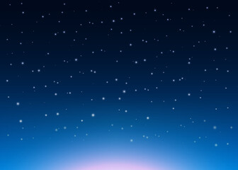 Colorful night sky with stars background