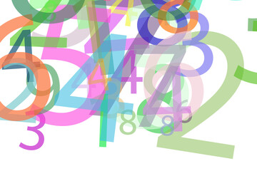 colorful numbers counter design art