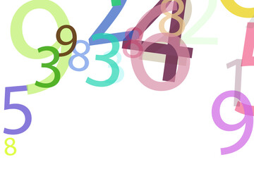 colorful numbers counter design art