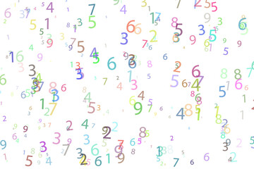 colorful numbers counter design art