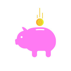 colored piggy bank