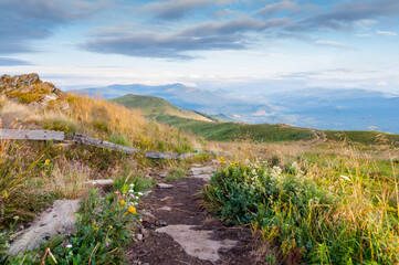 View of the Bieszczadzkie peak from Połonina Caryńska, Bieszczadzki National Park, Wetlina