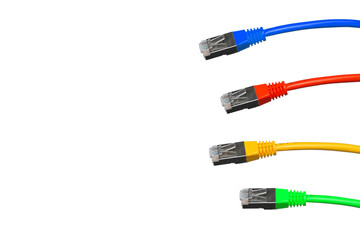 close-up of colored Cable for connecting inverter control panel, VE-Interface MK3-USB and VE.Bus connections with several VE.Bus devices and GX devices, home or business network