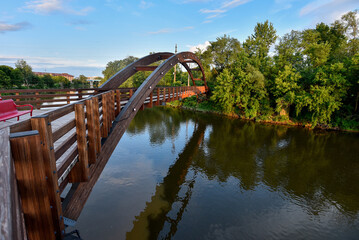 The Tridge a bridge that conects a three parts of  Midland, Michigan
