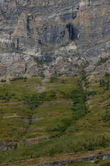 Fototapeta na wymiar Waterfall in Glacier National Park, Montana, USA 