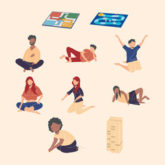 seven persons playing