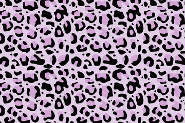Violet purple leopard seamless skin texture background. Animal pattern. © Nastia