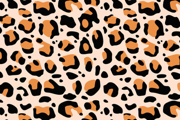 Cheetah leopard safari modern pattern seamless background, classic print. The skin of a wild cheetah cat. 