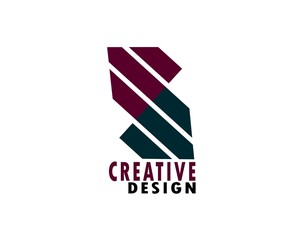 S Logo Design . company name initials Vector illustration
