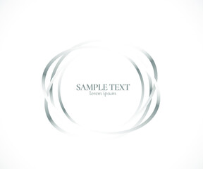 Abstract Lines in Circle Form, Design element, Geometric shape, Striped border frame for image, Technology round Logo, Spiral Vector Illustration