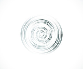 Abstract Lines in Circle Form, Design element, Geometric shape, Striped border frame for image, Technology round Logo, Spiral Vector Illustration