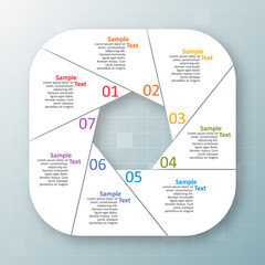 Abstract 3D Paper Infographics. Business template .Vector illustration