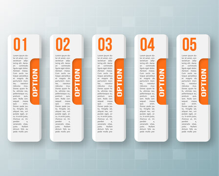 Abstract 3D Paper Infographics. Business template .Vector illustration
