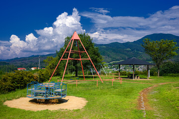 長野県・筑北村 やすらぎスポーツ広場の風景