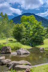 長野県・木島平村 やまびこの丘公園の風景