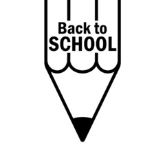 Back to school written on a pencil