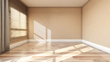 Empty room with Wall Background. 3D illustration, 3D rendering	
