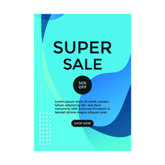 ILLUSTRATION ABSTRACT SALE POSTER TEMPLATES DESIGN. BACKGROUND SUPER SALE VECTOR  