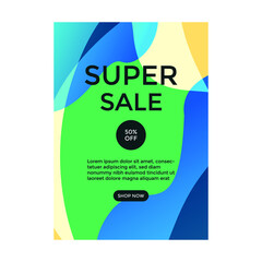 ILLUSTRATION ABSTRACT SALE POSTER TEMPLATES DESIGN. BACKGROUND SUPER SALE VECTOR  