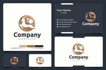 antelope , jumping , logo design inspiration © dhulpikir