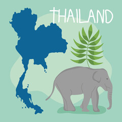 Thailand cartoon illustration